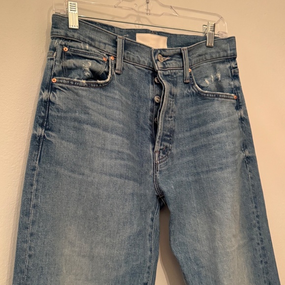 MOTHER Superior High Waisted Hiker Hover jeans in Slay It With Flowers - Picture 7 of 11